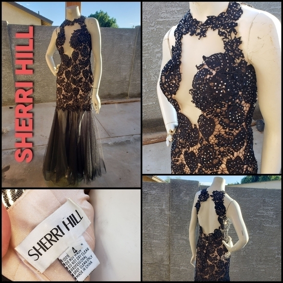 SHERRI HILL, Beautiful Lace with crystal sparkles‎ scatter - Picture 1 of 13